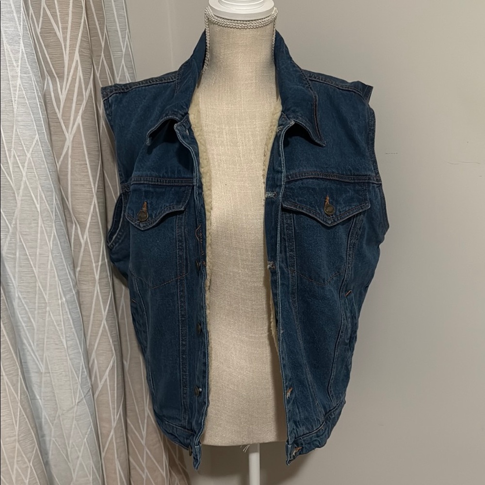 Denim Sleeveless Vest
